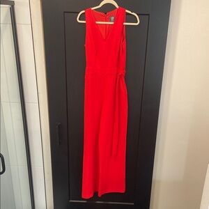 Vince Camuto Red Sheath romper V-Neck Sleeveless